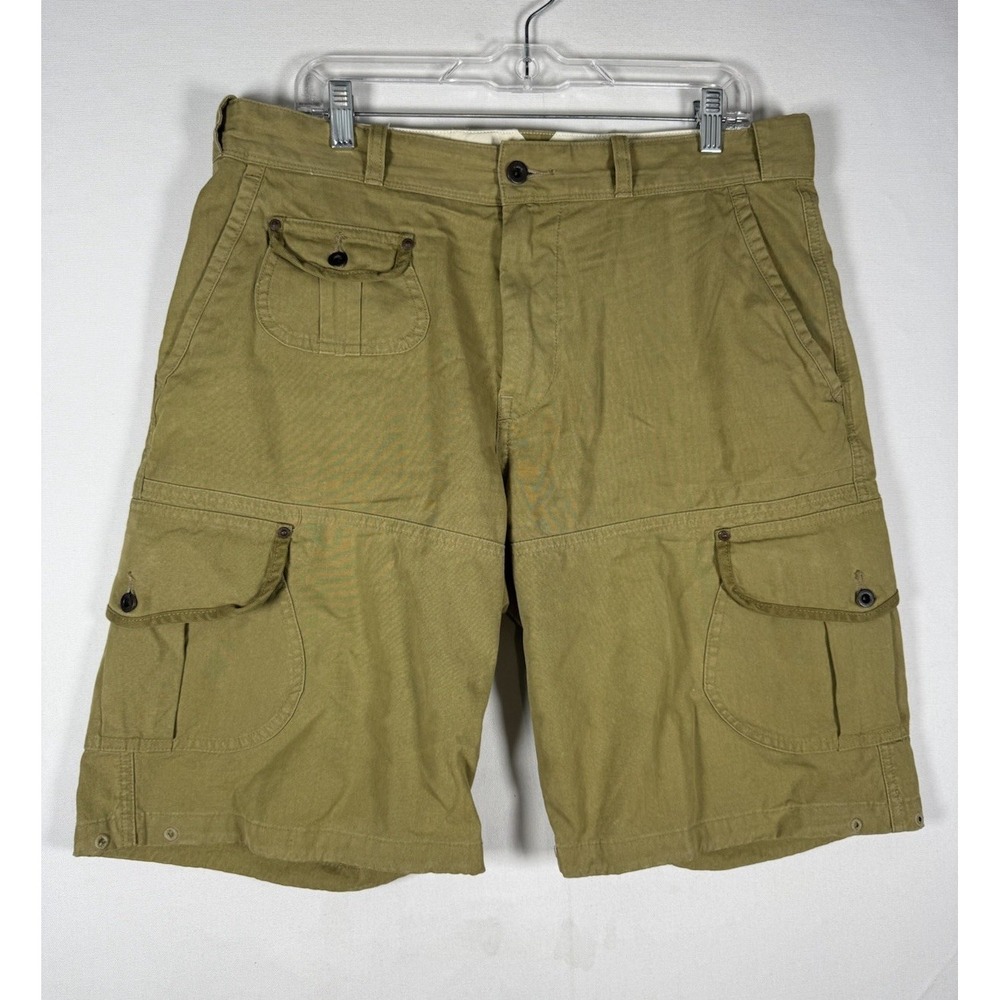 VTG Polo Ralph Lauren Cargo Shorts Men's 34 Khaki Pockets California Bear 11"